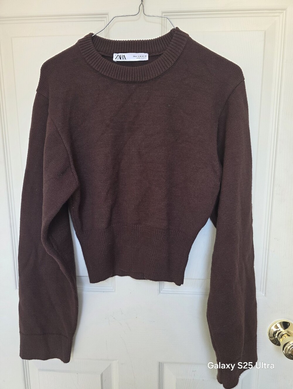 Zara Brown Crewneck Sweater